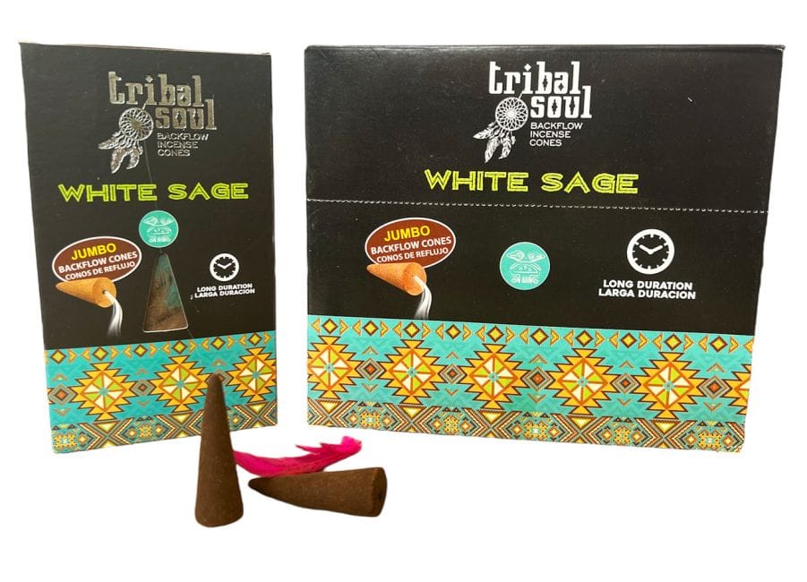 Encens Tribal Soul Sauge Blanche Backflow 10 cônes