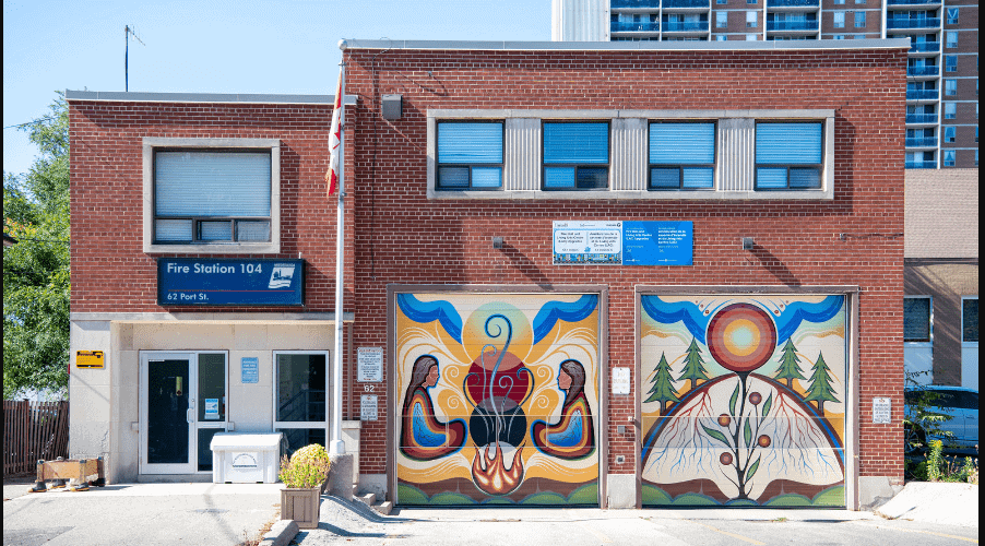 The Flame of Life: Port Credit fire station and truck have a bold new look thanks to Anishinaabe artist