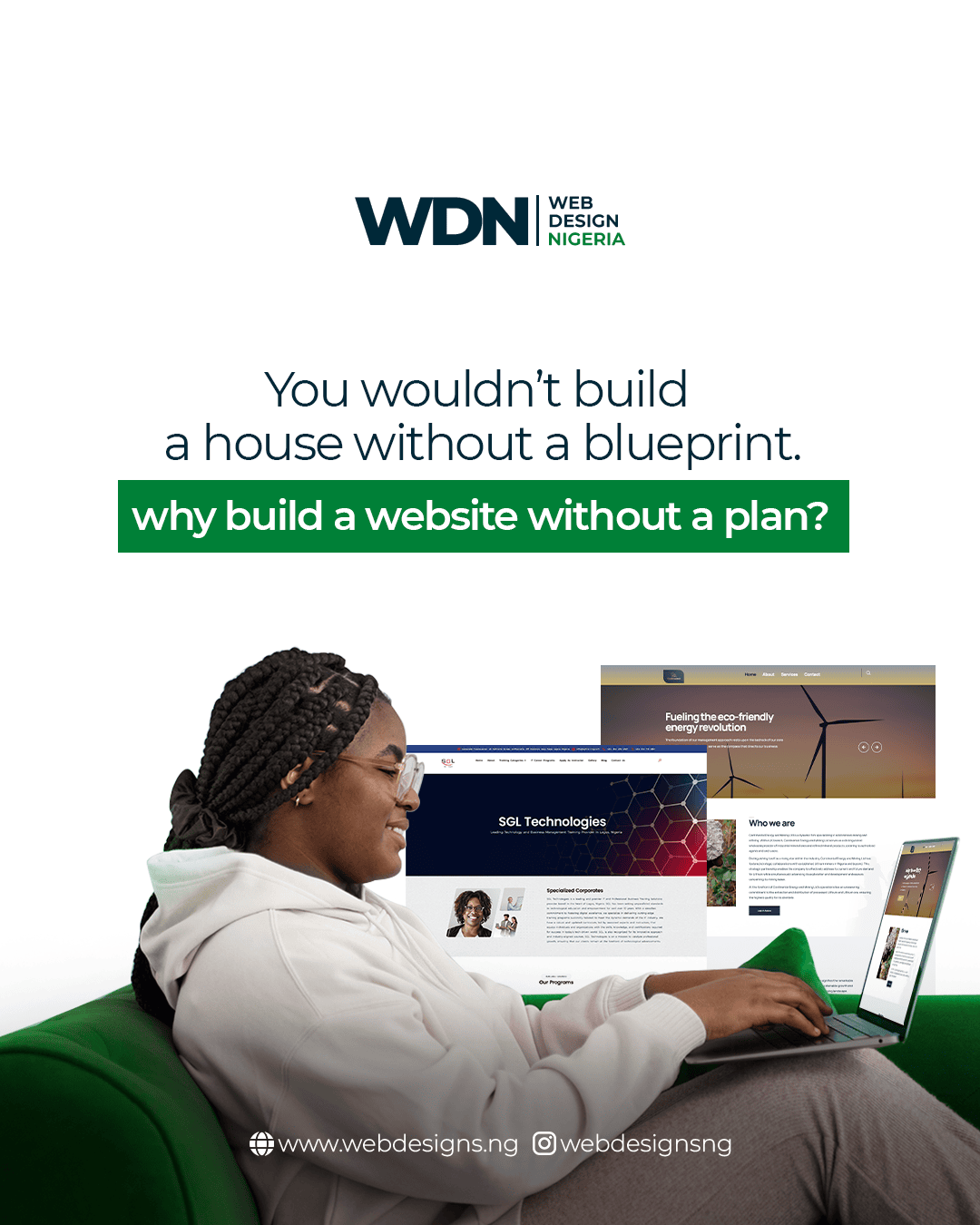 build a website with a blueprint web design nigeria
