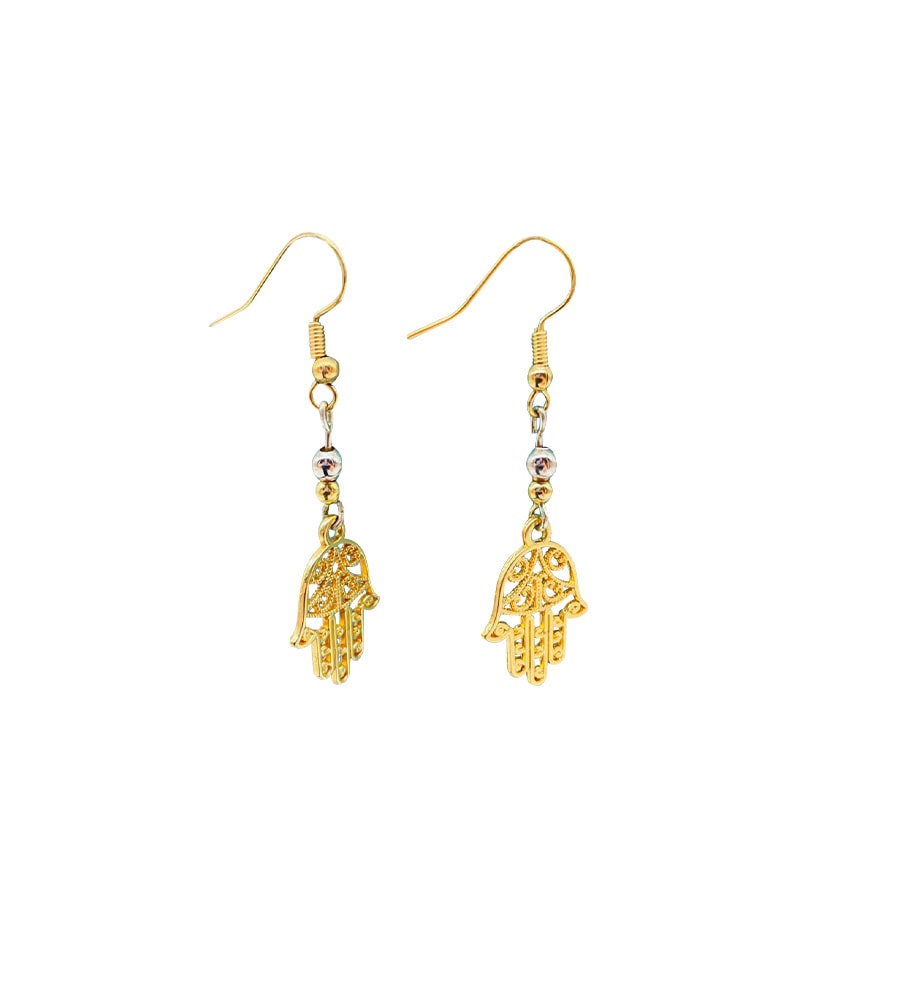 Earrings Hamsa gold
