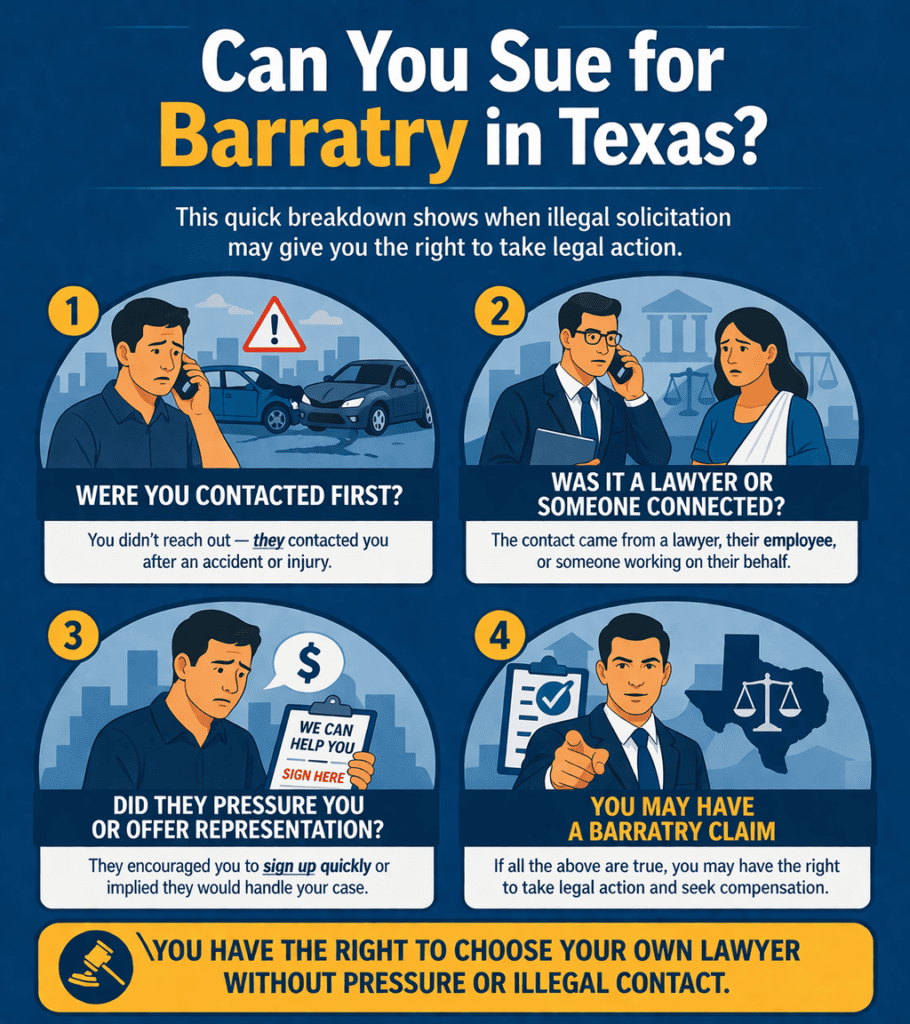 can you sue for barratry texas illegal lawyer solicitation flowchart