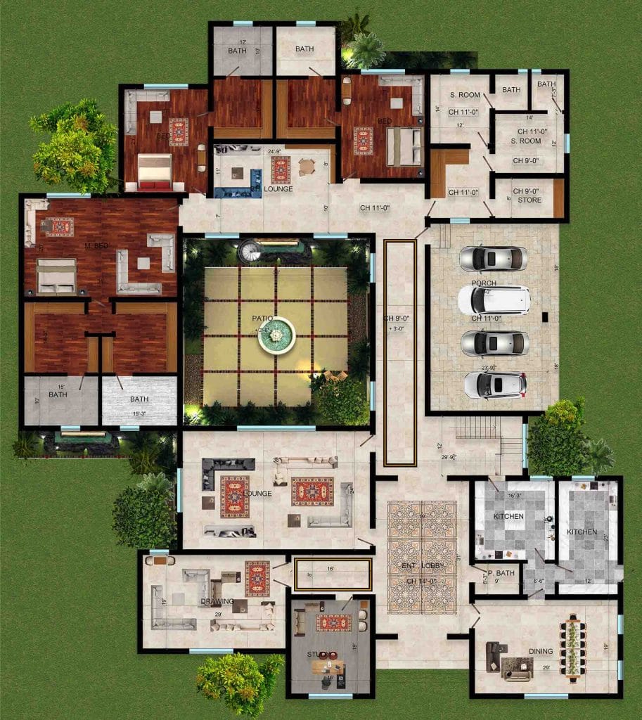 2d floor plan in architecture