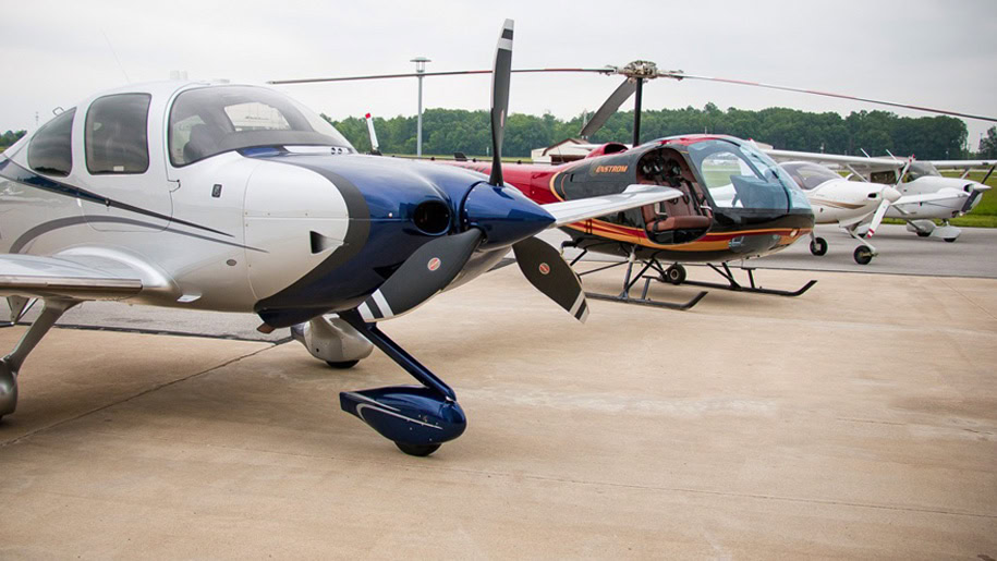 Sweet Aviation Fleet of small airplanes and a helicopter