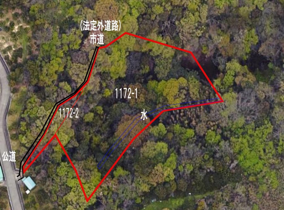 前川山林敷地航空写真