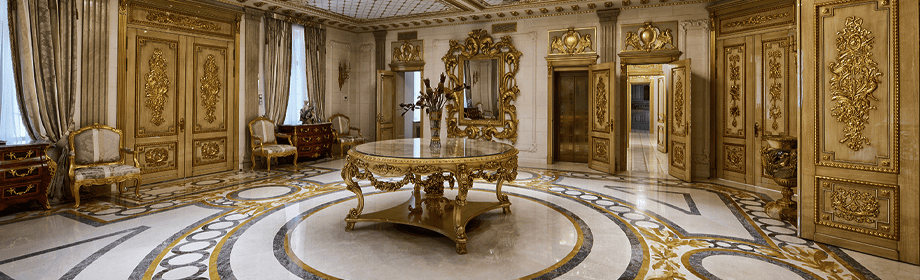 Luxurious Golden Household Interior