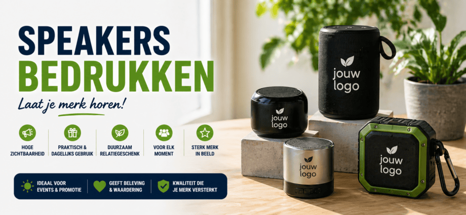 Bluetooth speakers bedrukken met logo als relatiegeschenk