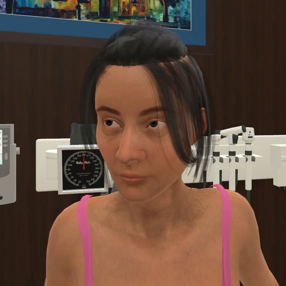 1 High fidelity virtual patient configured for EMS simulation