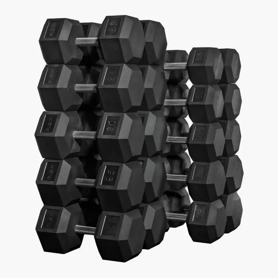 SET DE MANCUERNAS HEXAGONALES (5 lbs – 50 lbs)