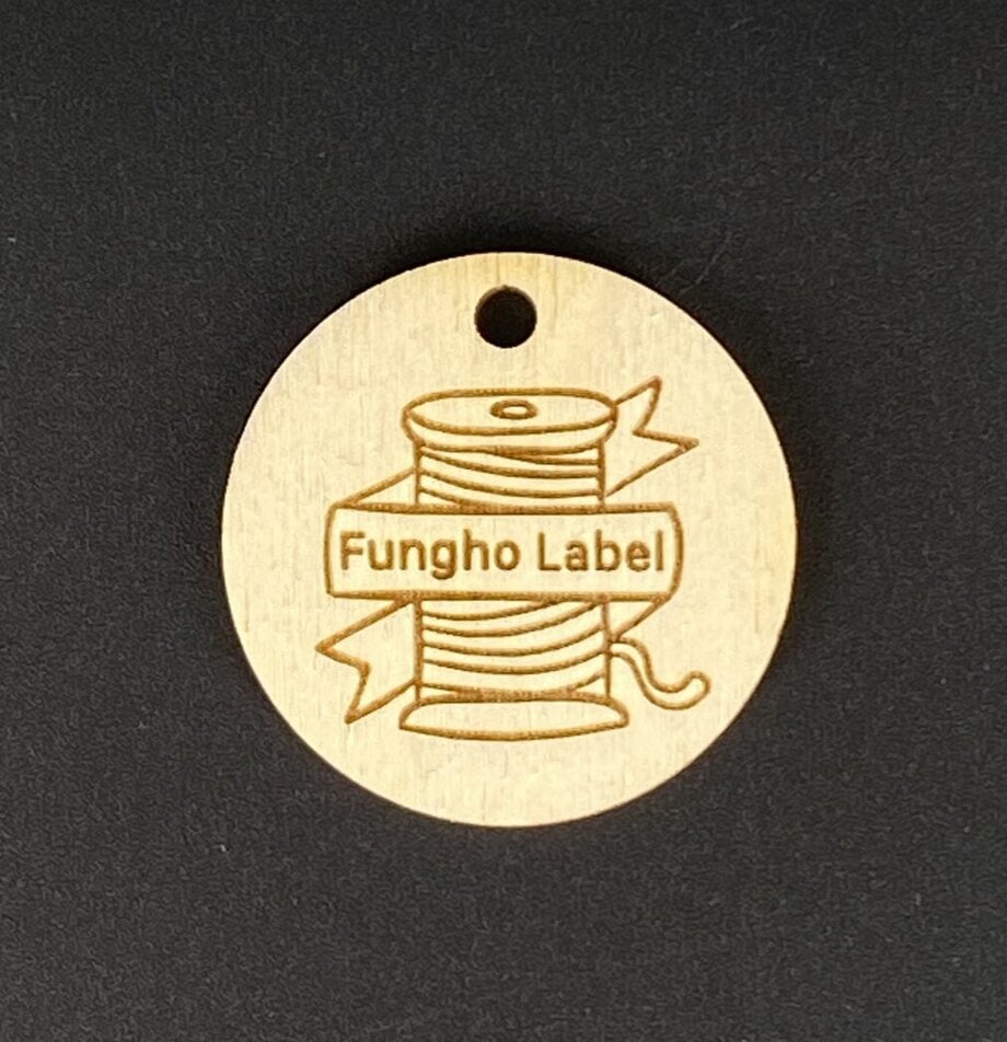 Targhetta legno tondo 30mm con 1 foro