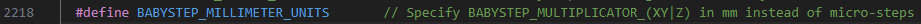 marlin babystep millimeter units config
