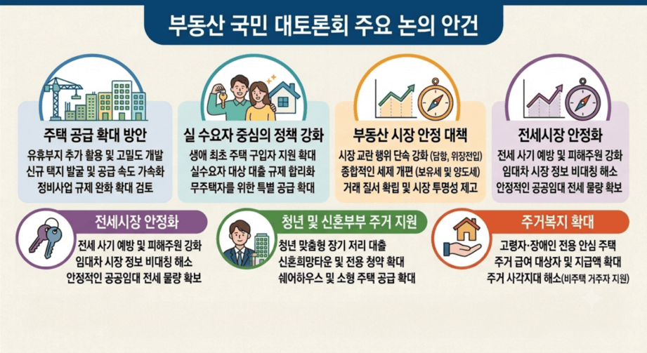 부동산 대토론회 주요 안건 사진