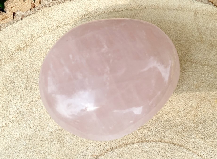 Spiral Crystals UK - Rose Quartz Palm Stone