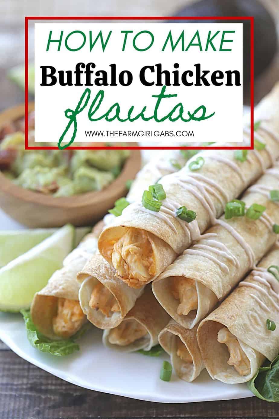 These Baked Buffalo Chicken Flautas as crispy, cheesy and full of buffalo chicken flavor. Feed a crowd this Cinco de Mayo with these delicious Baked Buffalo Chicken Flautas.