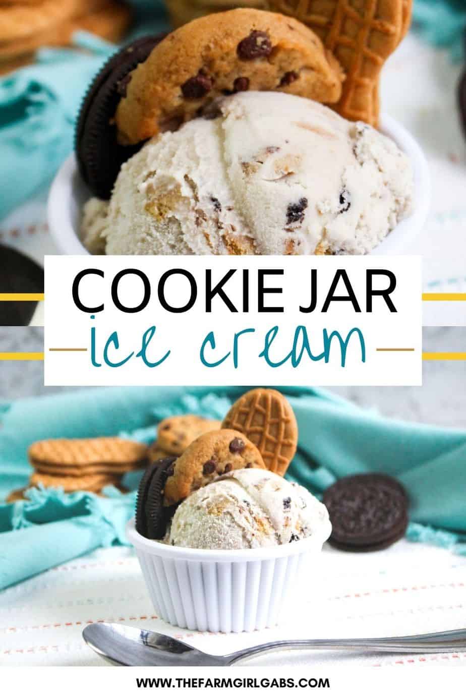 It's time to think outside of the box when it comes to ice cream. Give this Cookie Jar Ice Cream a try and you'll fall in love! This easy homemade ice cream recipe is made with heavy cream, sugar and your favorite crushed cookies - right from the cookie jar. Everyone will love this easy ice cream treat.