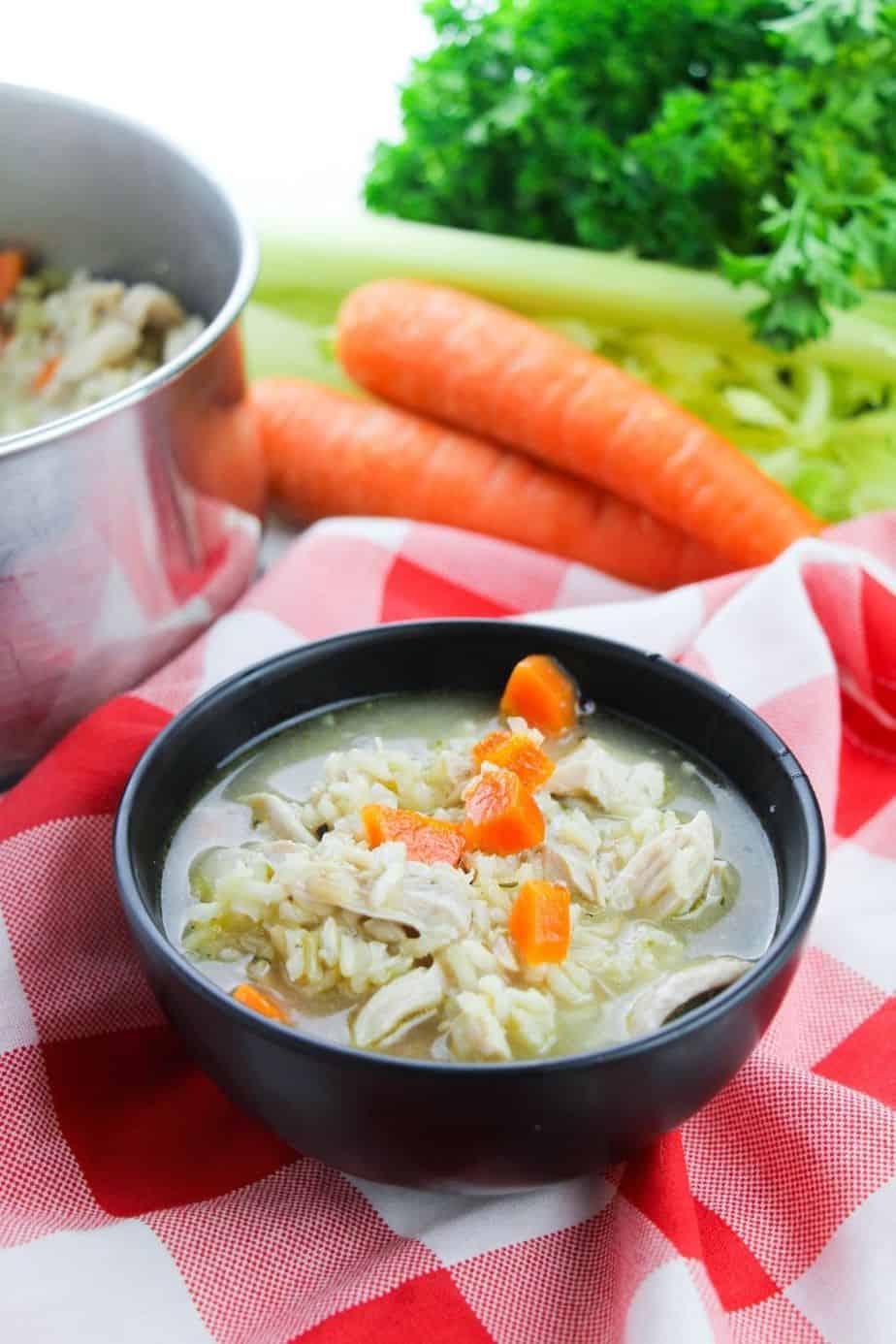 Ready for an ultimate comfort food recipe? Soothe your soul with a flavorful homemade meal when following this easy Chicken Rice Soup recipe. It’s easy to prepare and perfect to serve on those cold days when you need something warm and soothing in your system. This homemade chicken and rice soup recipe is easy to make and so delicious.