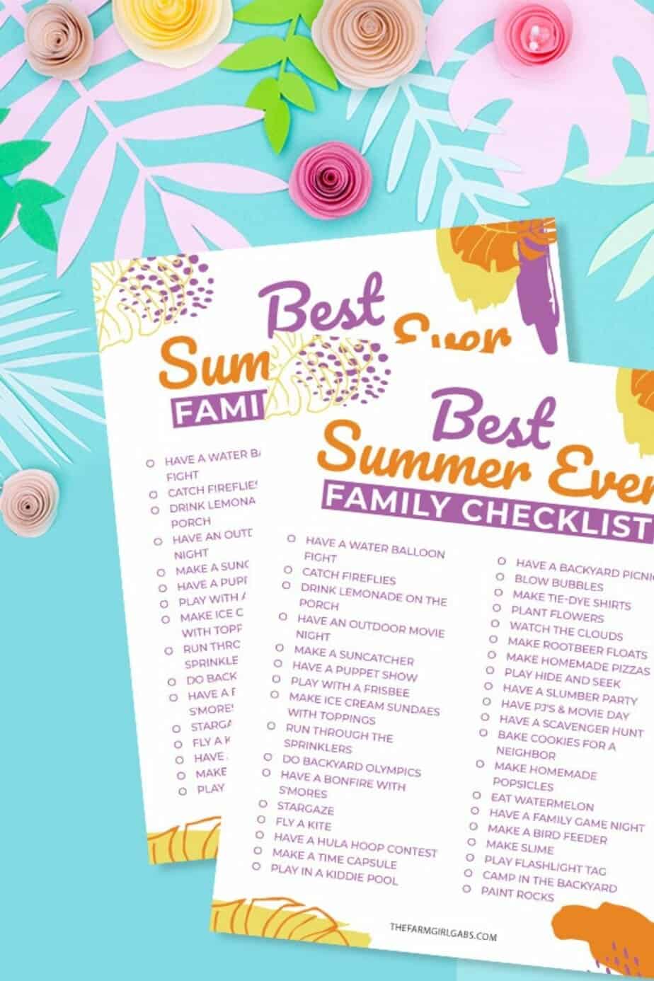 Keep the kids entertained during their break from school with this fun Summer Bucket List For Families. This free summer printable has a ton of fun and enjoyable things to do as a family to bond and make memories together.