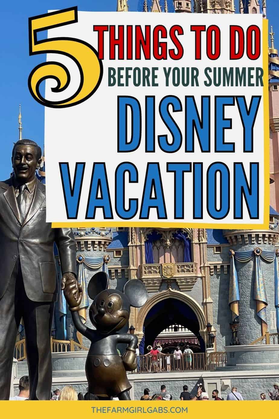 How exciting! Your (probably) long-awaited summer Disney World trip is finally on the horizon! Pack your bags and read these tips for how to prepare. As your travel date draws nearer, you probably want to do everything you can to prepare for this big trip. So here are five critical things you must do before you visit Walt Disney World this summer.