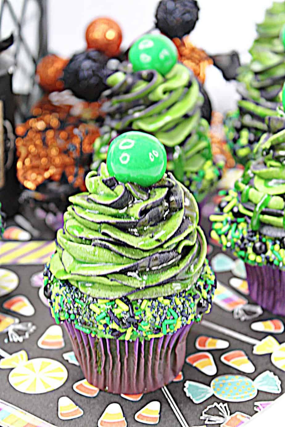 Get a load of these spooky Green Slime Cupcakes, a delicious treat that kids and adults can enjoy. The cupcakes are perfect for serving during Halloween parties and events!