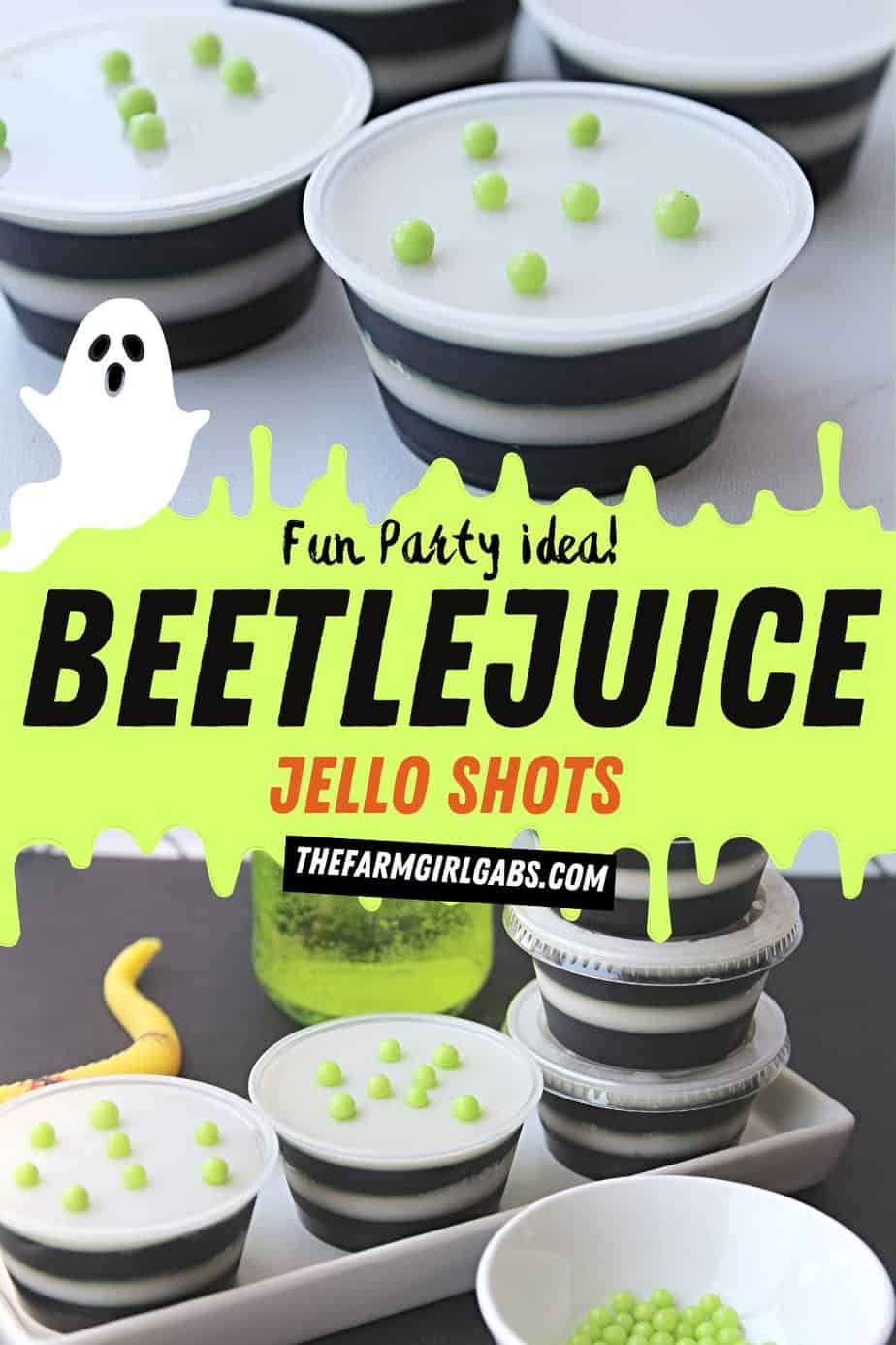 Want a flavorful, fun treat to serve during Halloween? Make these Beetlejuice Jello Shots, perfect for entertaining adult family and friends!