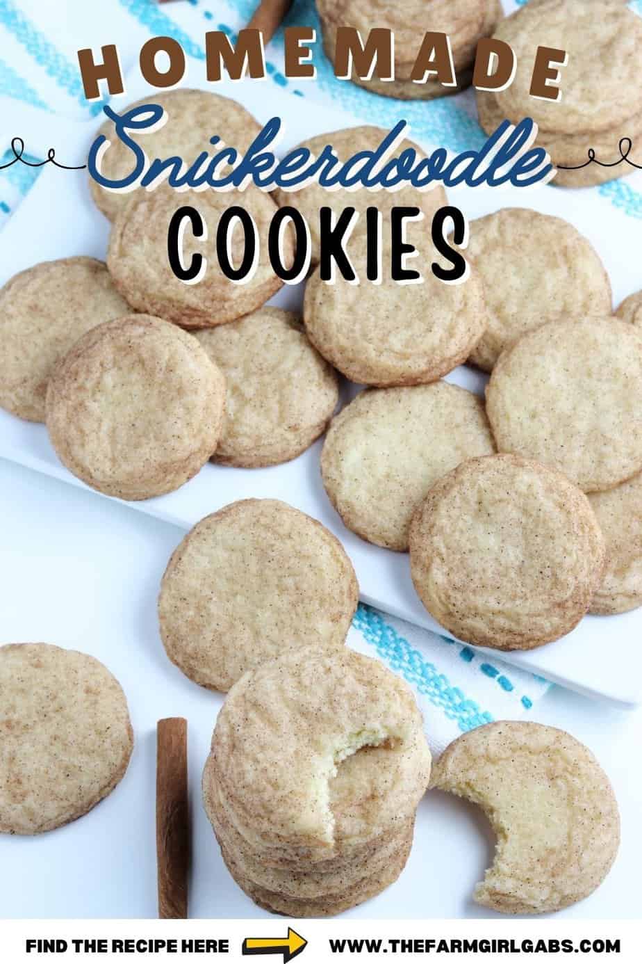 Make tasty Snickerdoodles Cookies from scratch with this simple recipe. These cookies have the perfect touch of cinnamon combined with hints of sugar and vanilla.