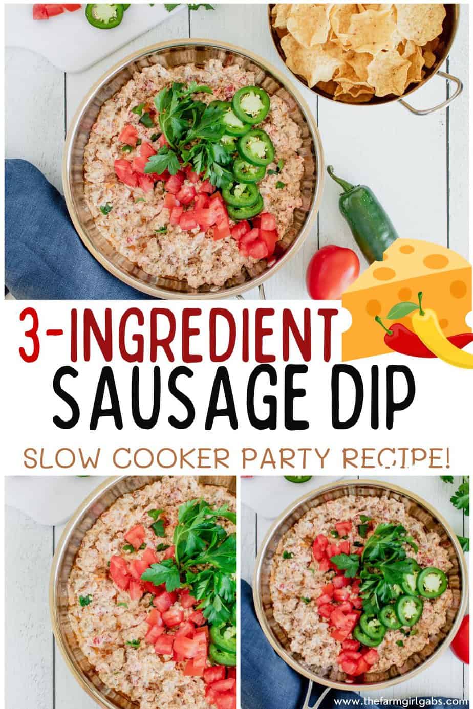 Searching for an easy dip recipe that is a real crowd-pleaser? This 3 Ingredient Rotel Sausage Dip recipe is loaded with zesty flavor, and is the perfect appetizer for any occasion