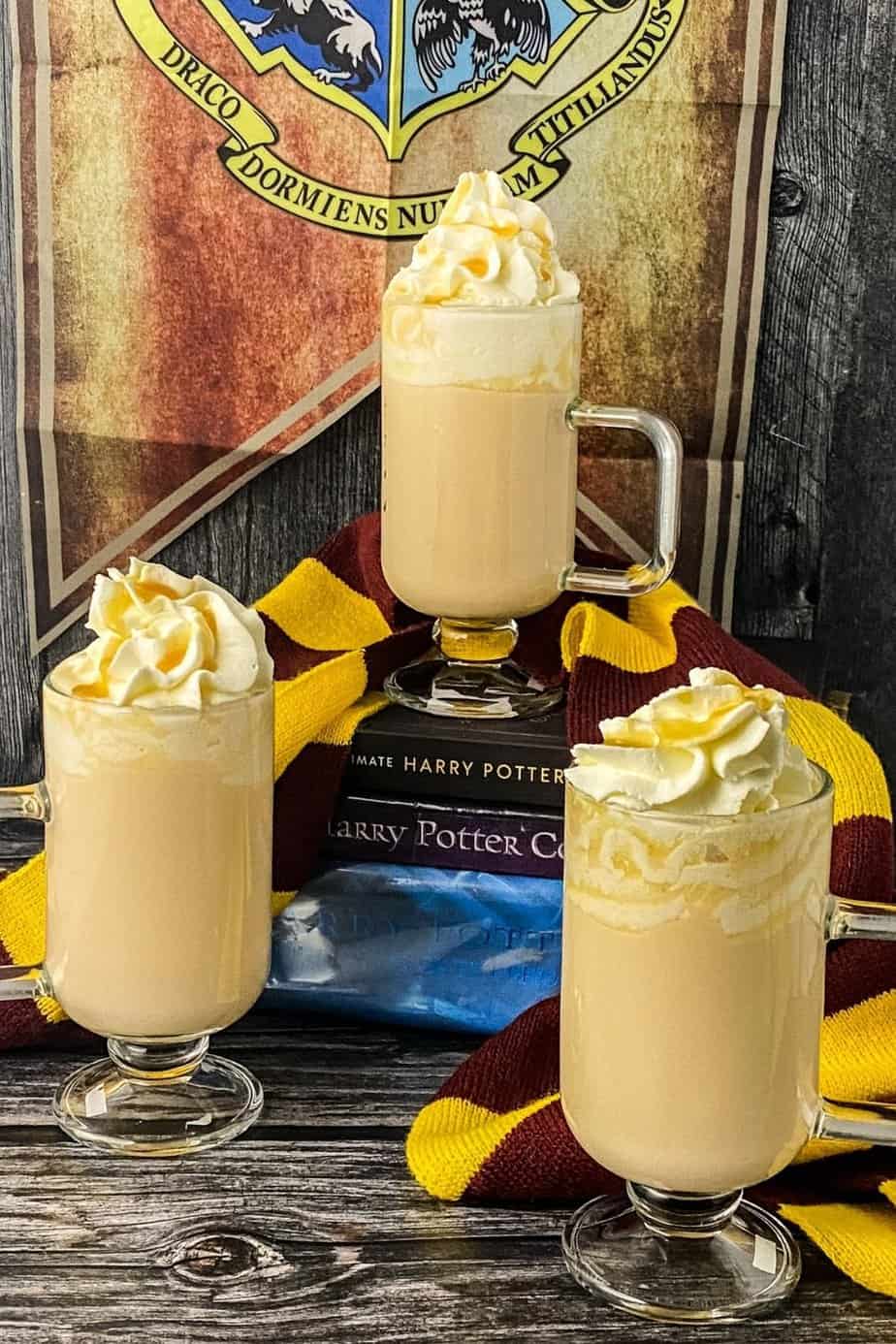 Harry Potter fans can rejoice over this recipe for Hot Butterbeer. It’s Harry Potter's favorite cozy and comforting drink that is loaded with flavor. You may have had butterbeer while visiting Universal Studios but now you can make it at home. This copycat butterbeer recipe is the perfect beverage for Harry Potter fans.