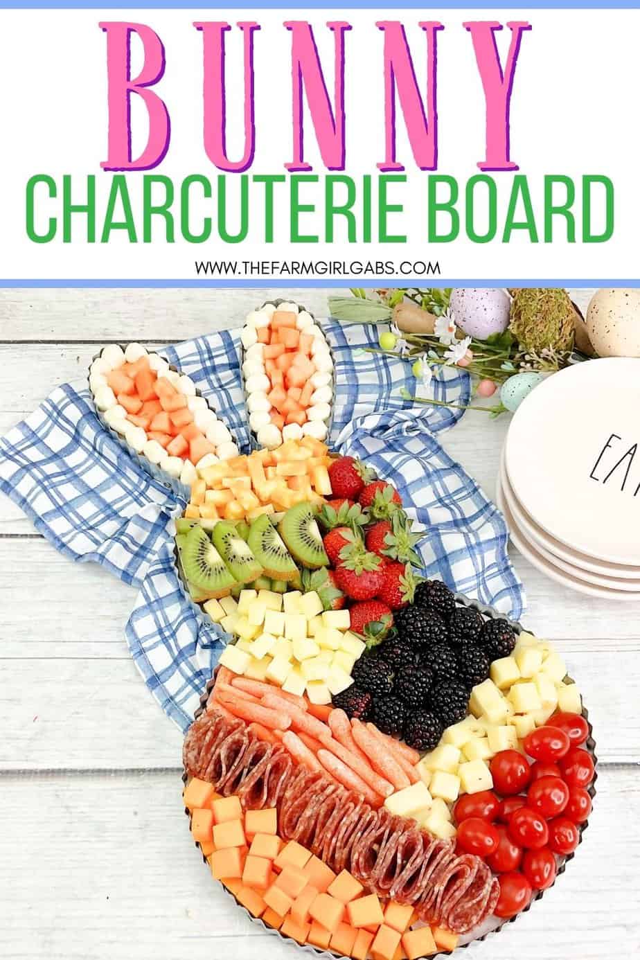 You can't go wrong making this Bunny Charcuterie Board. You'll love how adorable it turns out! This charcuterie board is an easy appetizer idea for your Easter Dinner menu.