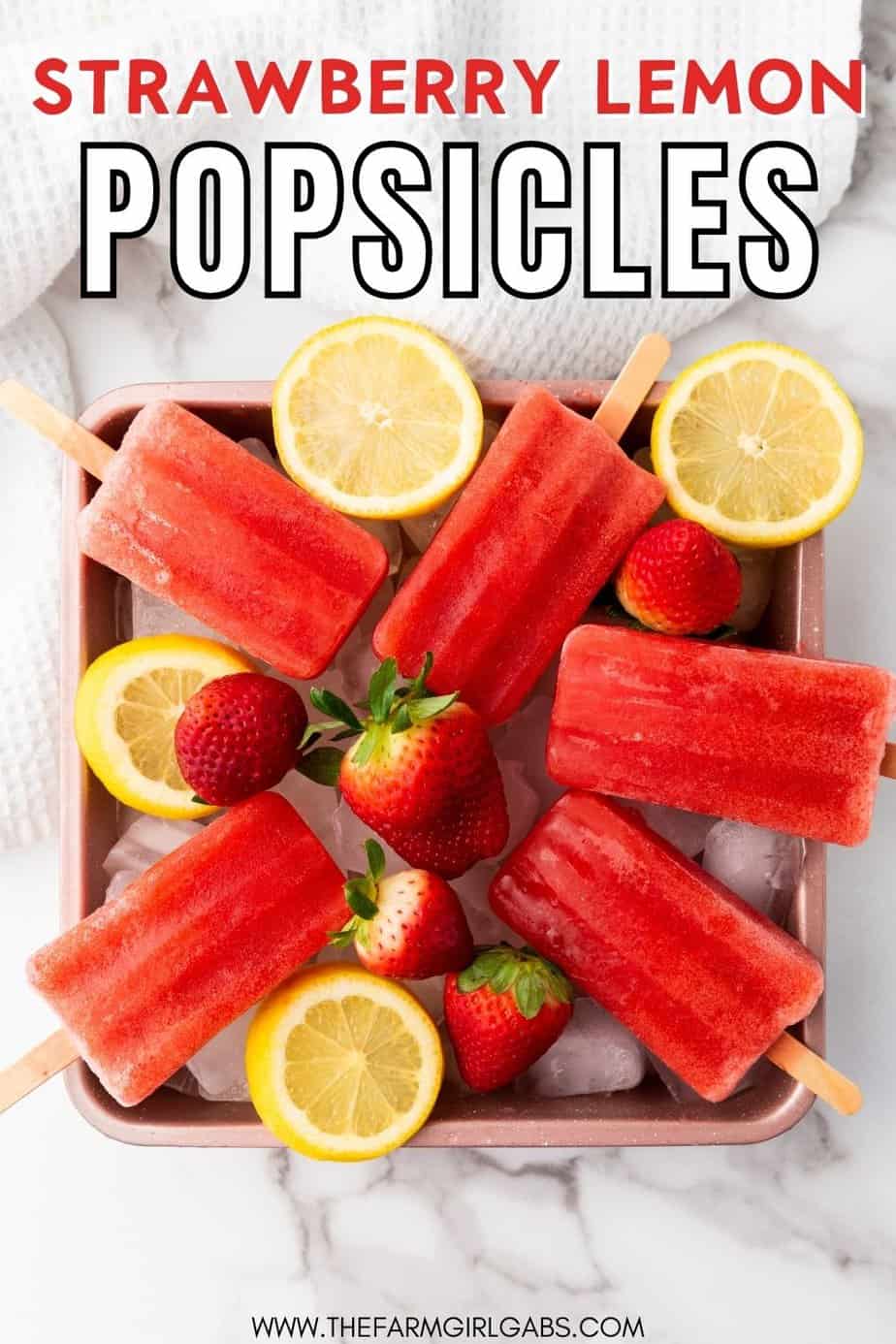 Cool down on a warm summer day with these refreshingly delicious Strawberry Lemon Popsicles. They’re fruity, flavorful, and naturally good for you. This easy popsicle recipe is a great treat for kids and adults.