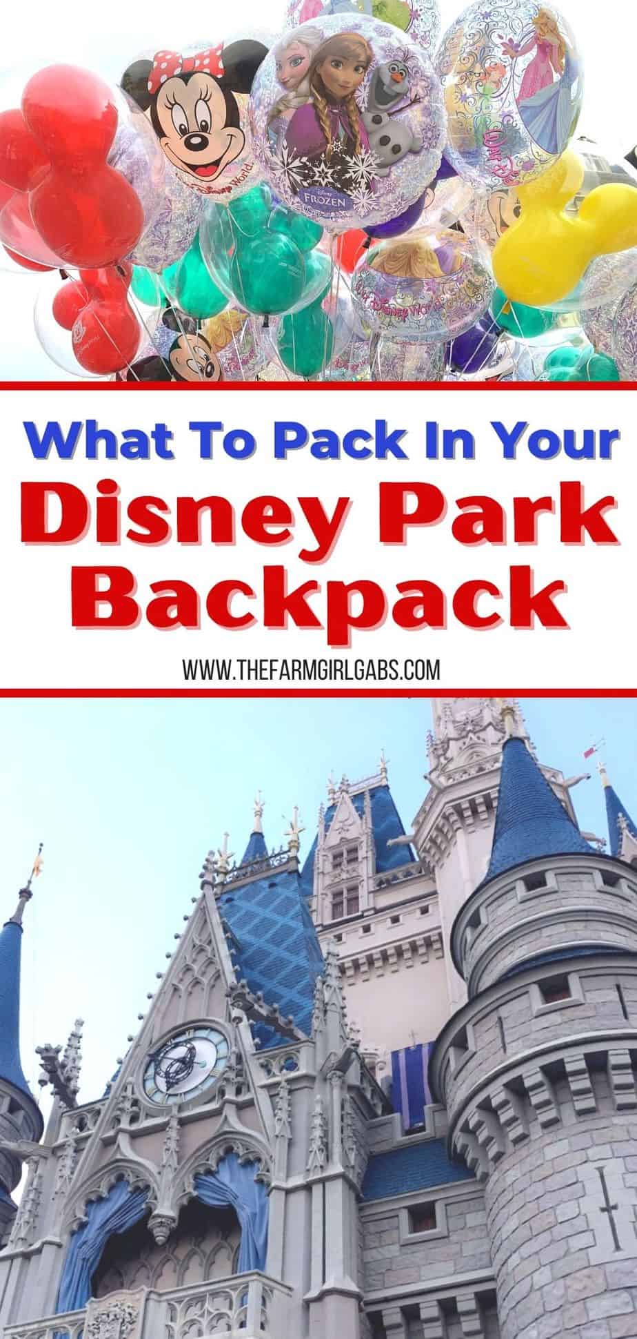 Disney Packing Tips - What to pack in your Disney backpack