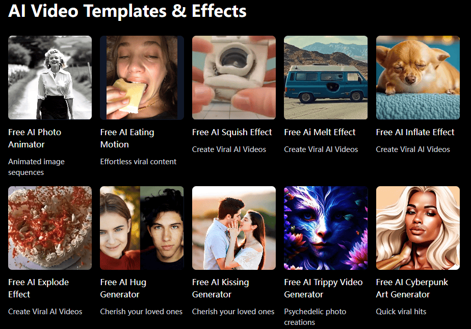 Dreamlux AI video templates