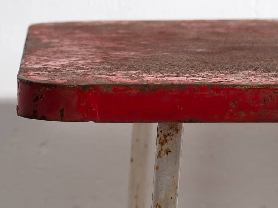Mesa de jardín antigua de color rojo (c.1920) #19