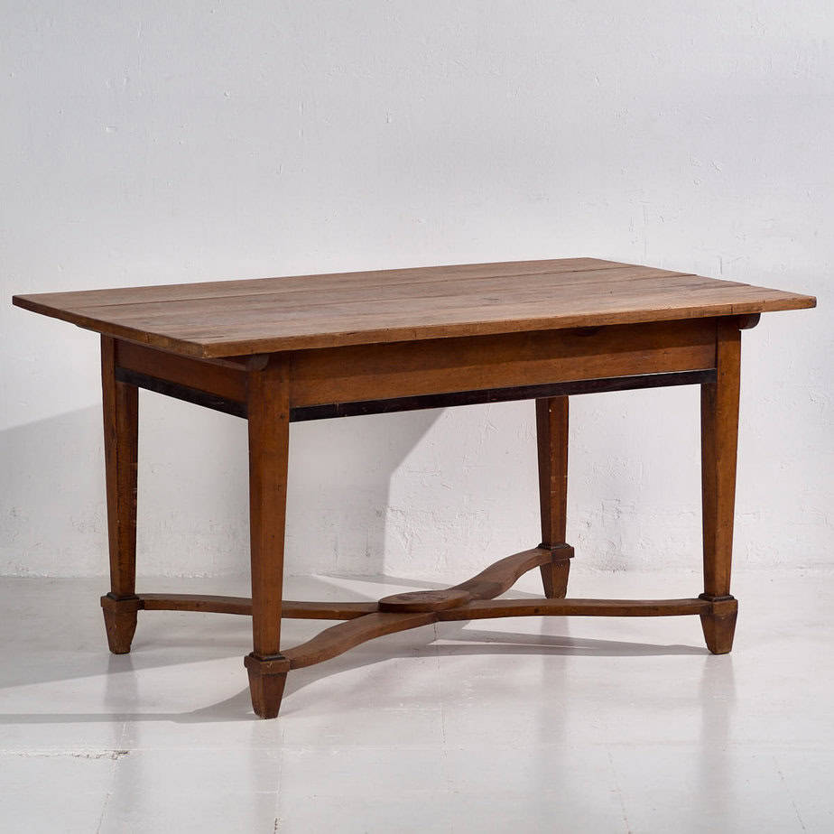 Solid Wood Vintage Dining Table (France, c.1940)