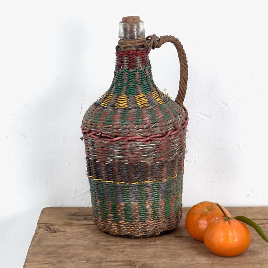 Antique bottle with colored lining (c.1920) #2