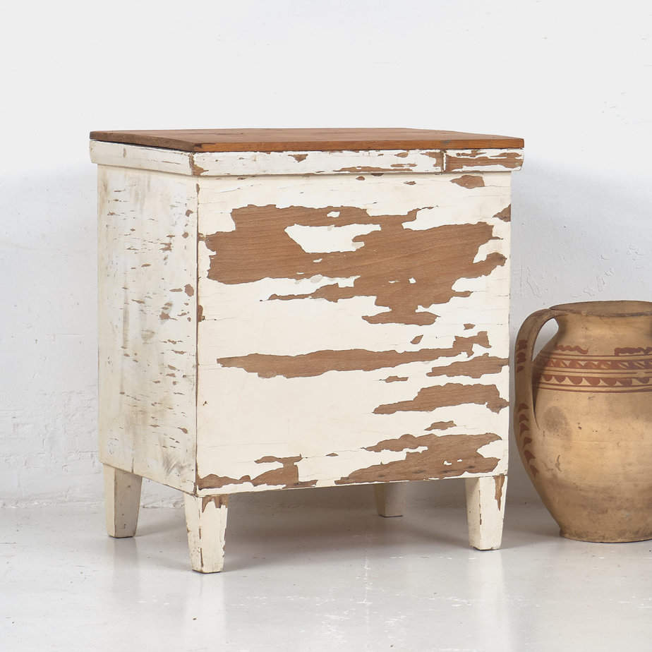 Antique solid wood refrigerator (France, c.1920)