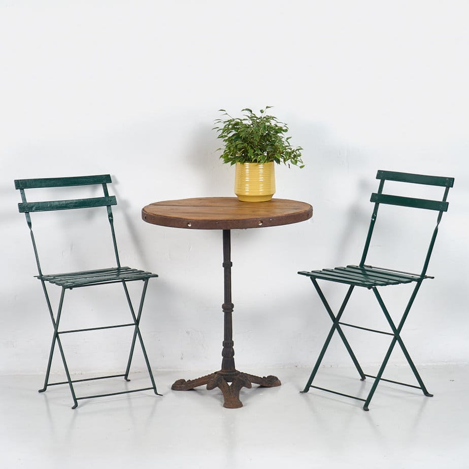 Set of outdoor table and chairs (c.1900) Set of 3 pieces