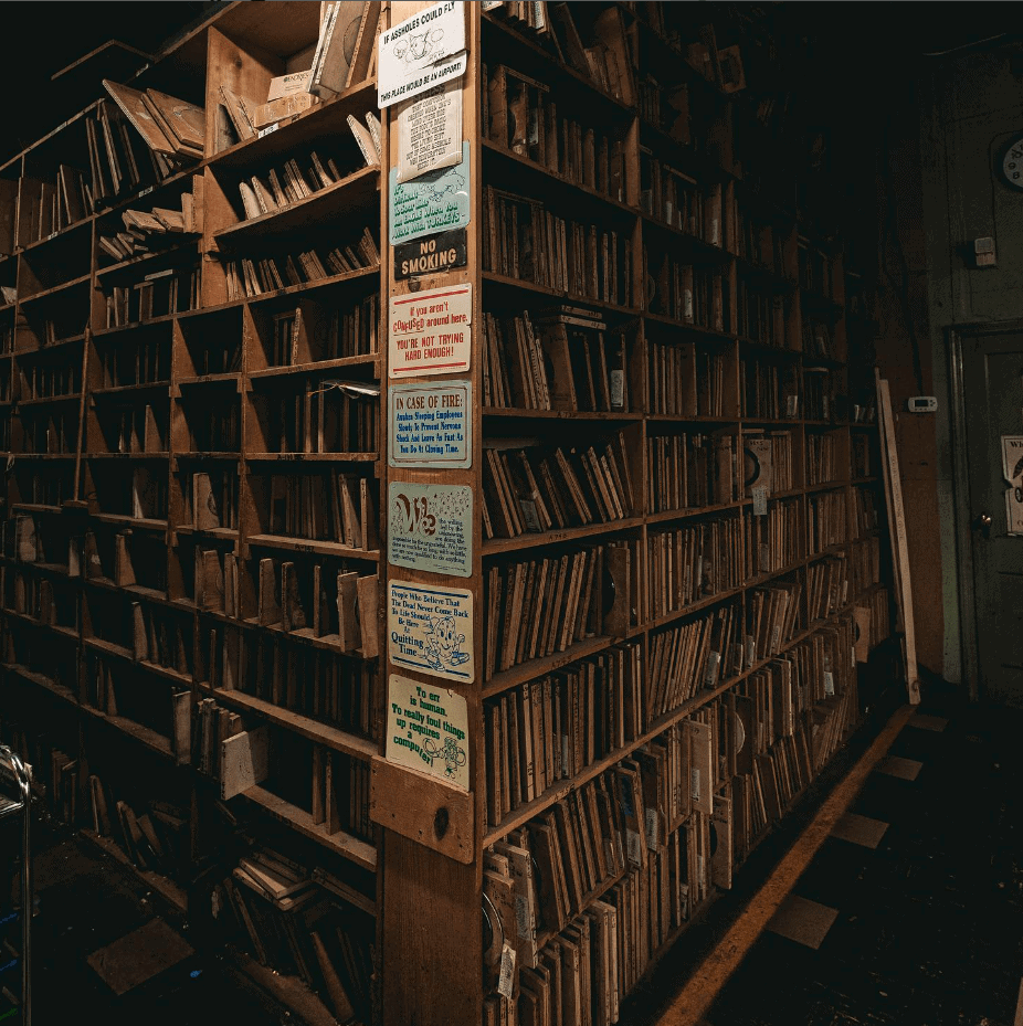 1972 image Shelves full of shims and gaskets