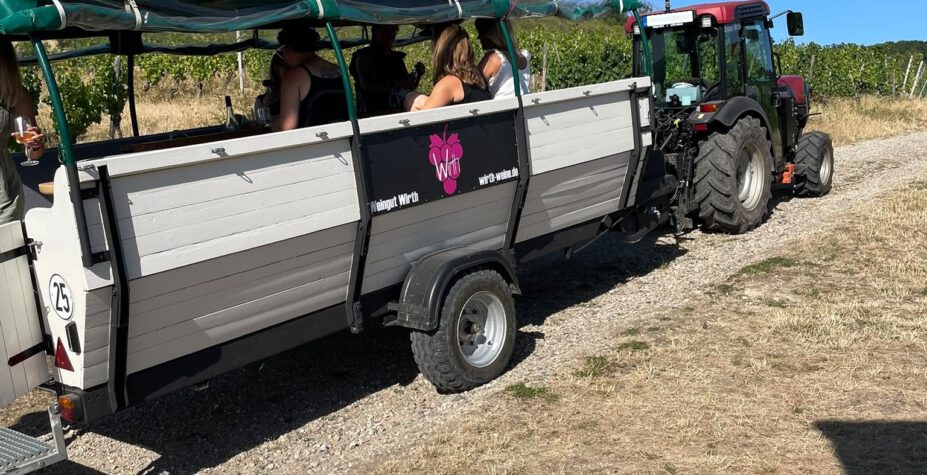 Planwagenfahrt durch die Weinberge von Weingut Wirth bei Bingen am Rhein
