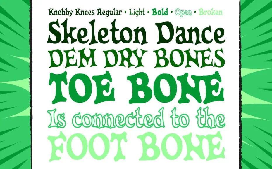 CC Knobbly Knees Font Family Download CC Knobbly Knees Font Family Download