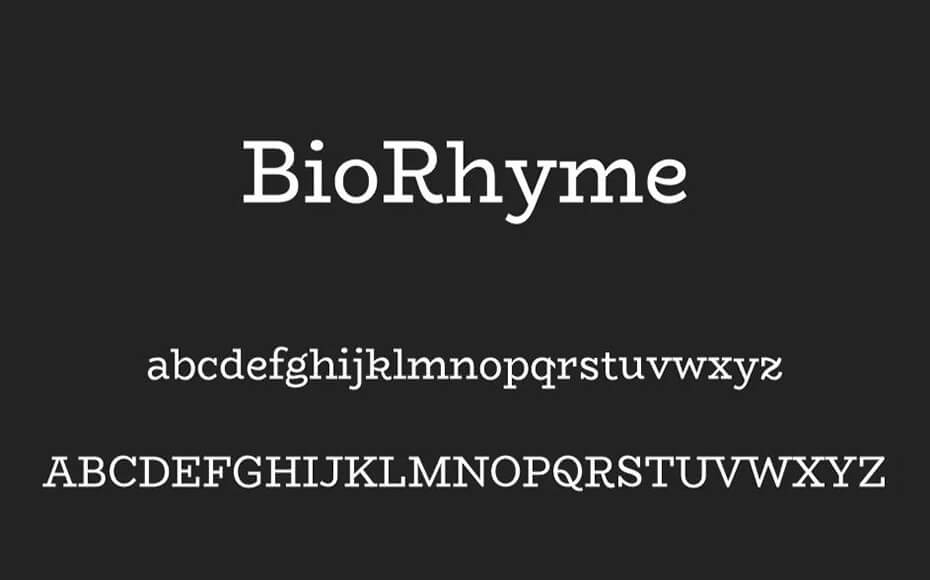 Biorhyme Font Free Download