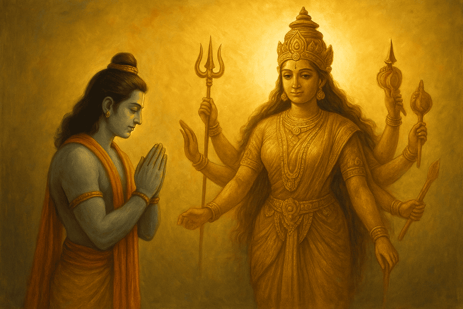 “रामायण का रहस्य: श्रीराम ने माँ दुर्गा की आराधना क्यों की थी?”