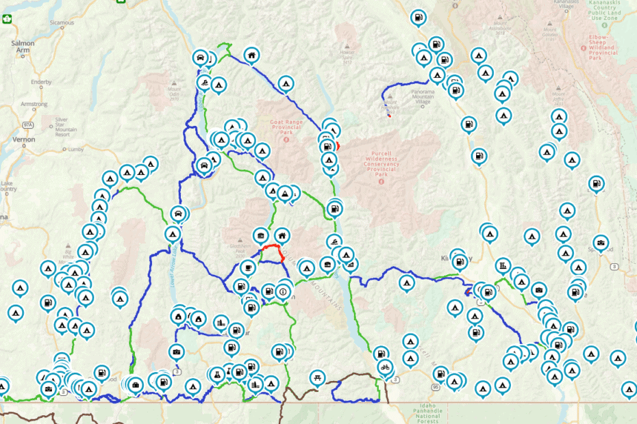 kootenay map of the works