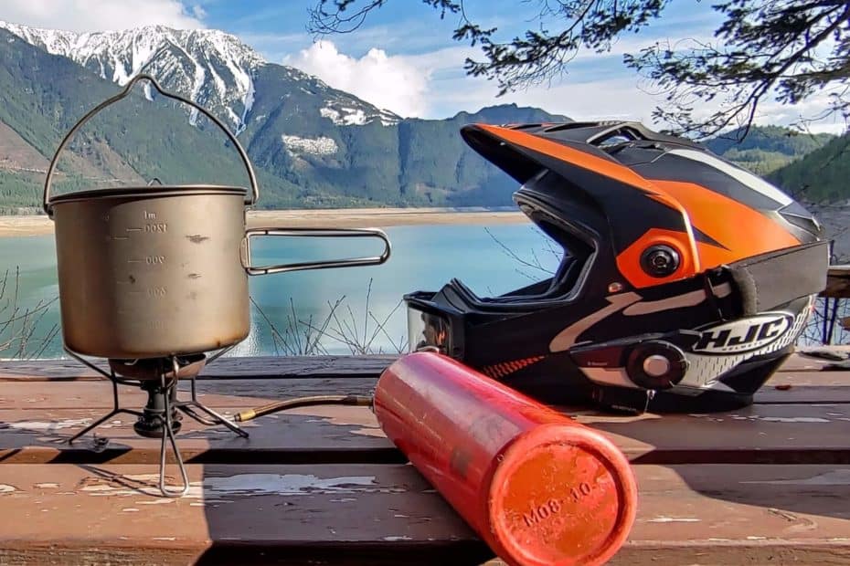 MSR Whisperlite Intentional cooking motorcycle camping