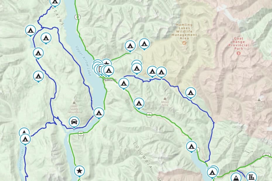 Nakusp BC is a destination hub for cruiser ADV and dual sport motorcycle adventures to ride paved and gravel routes.
