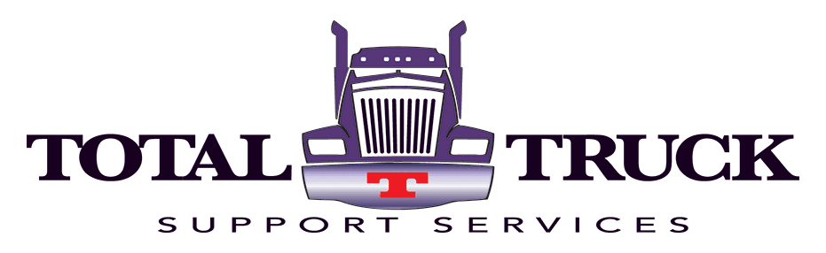 Total Truck Support Services Logo The Total Truck Support Services logo featuring a purple semi truck icon and text for a professional commercial trucking business.