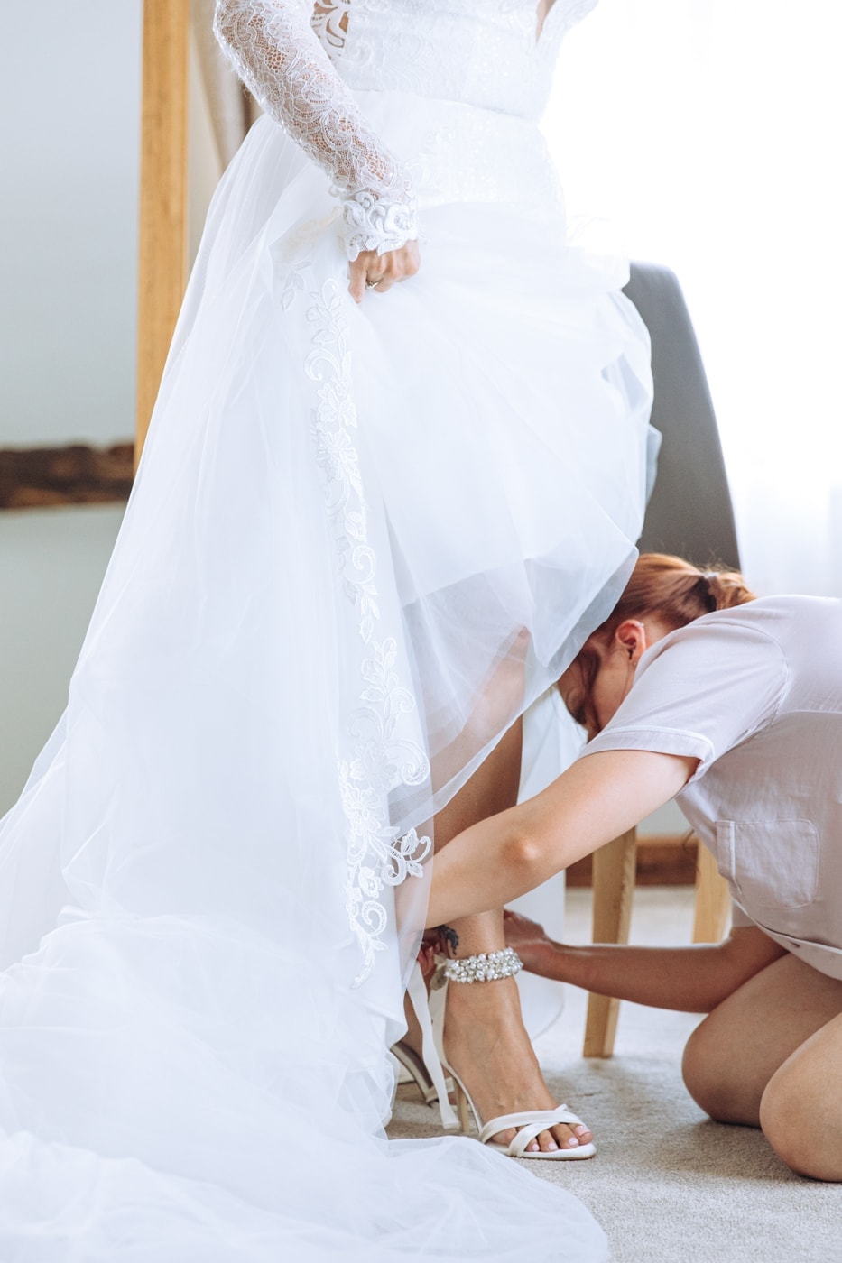 bridal preparations at heaton house farm