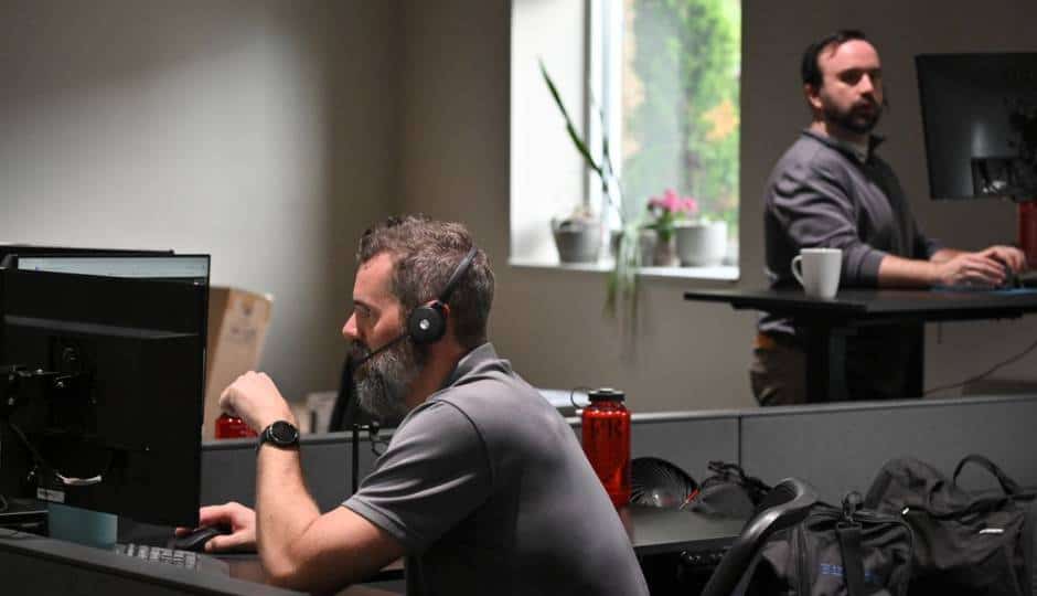 Office team improving workflow efficiency using practical AI tools