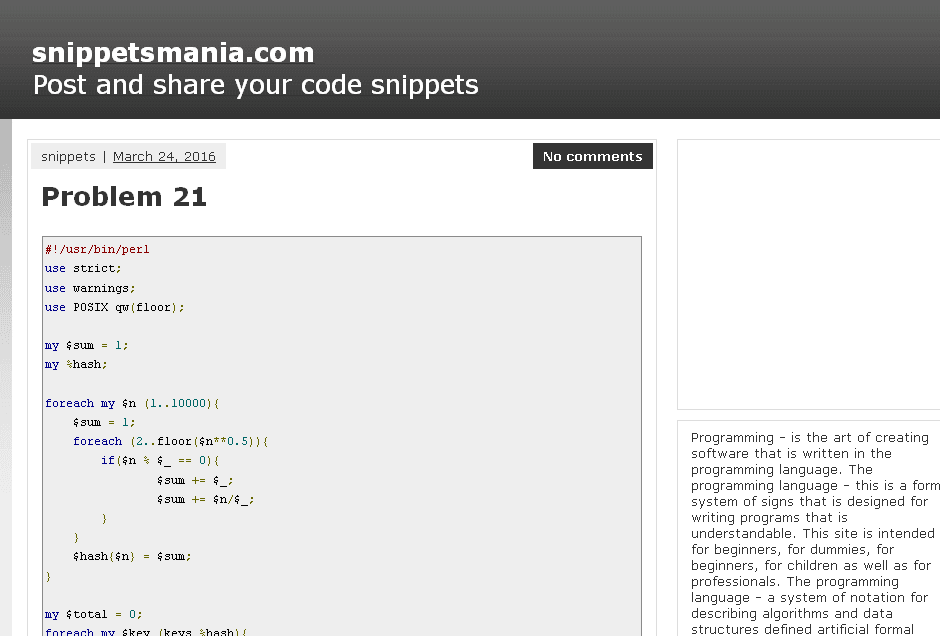 Snippets Mania