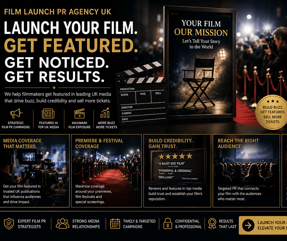 Film Launch PR Agency UK — featured in Screen Daily, Empire, Total Film and Time Out London
