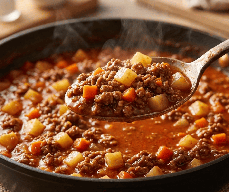 Finish pan of Picadillo Mexicano