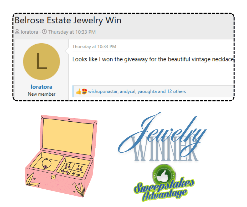 jewelry sweepstakes winner